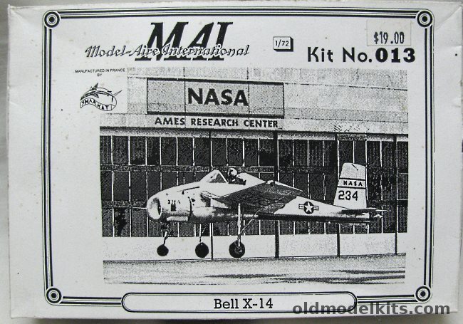 MAI 1/72 Bell X-14 Model 68 - Vertical Takeoff And Landing X-Plane, 013 plastic model kit